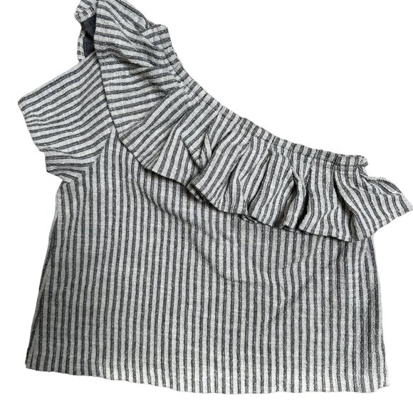 Club Monaco One Shoulder Ruffle Top Small - Picture 4 of 6